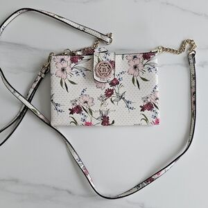 Bone white floral purse